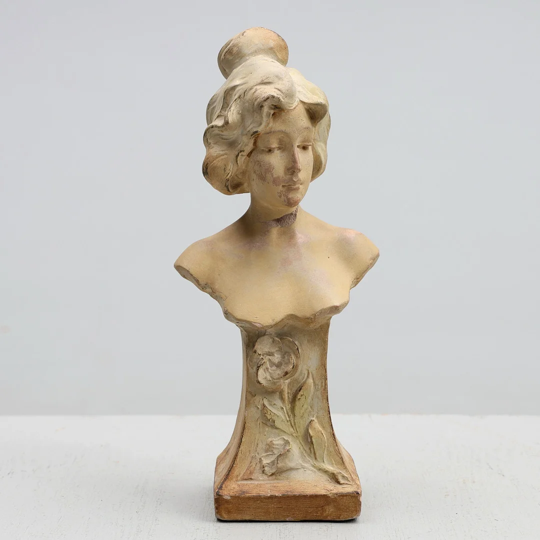 SKULPTUR, byst, gips, jugend, 1900-tal. — Sculptures & Bronzes — Gomér & Andersson Jönköping
