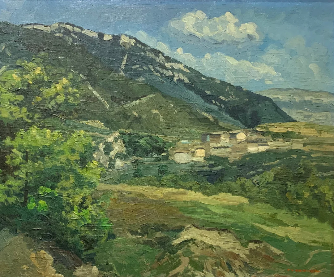 PASQUAL FRESQUET ALMURÍN. "Paisaje de Berga". — Paintings — Balclis