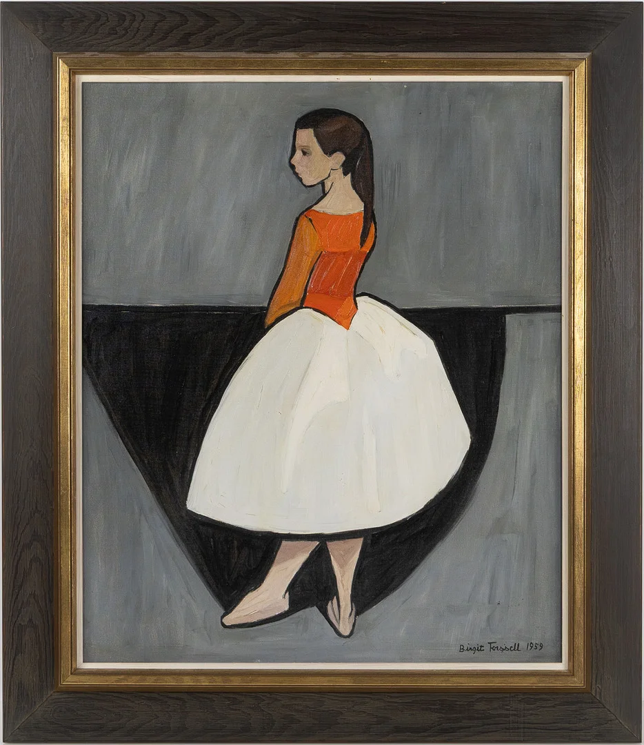 BIRGIT FORSELL. Ballerina, olja på duk. — Paintings — Stockholms Auktionsverk Helsingborg