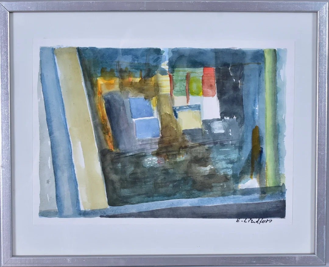 EVERT LINDFORS (1927-2016). Akvarell. — Paintings — Halmstads Auktionskammare
