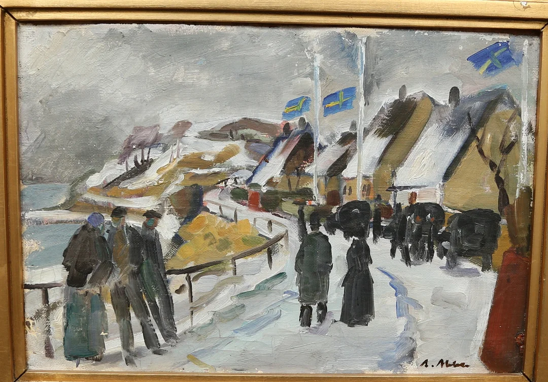 ALBERT ABBE. olja på duk, signerad. — Paintings — Gomér & Andersson Linköping