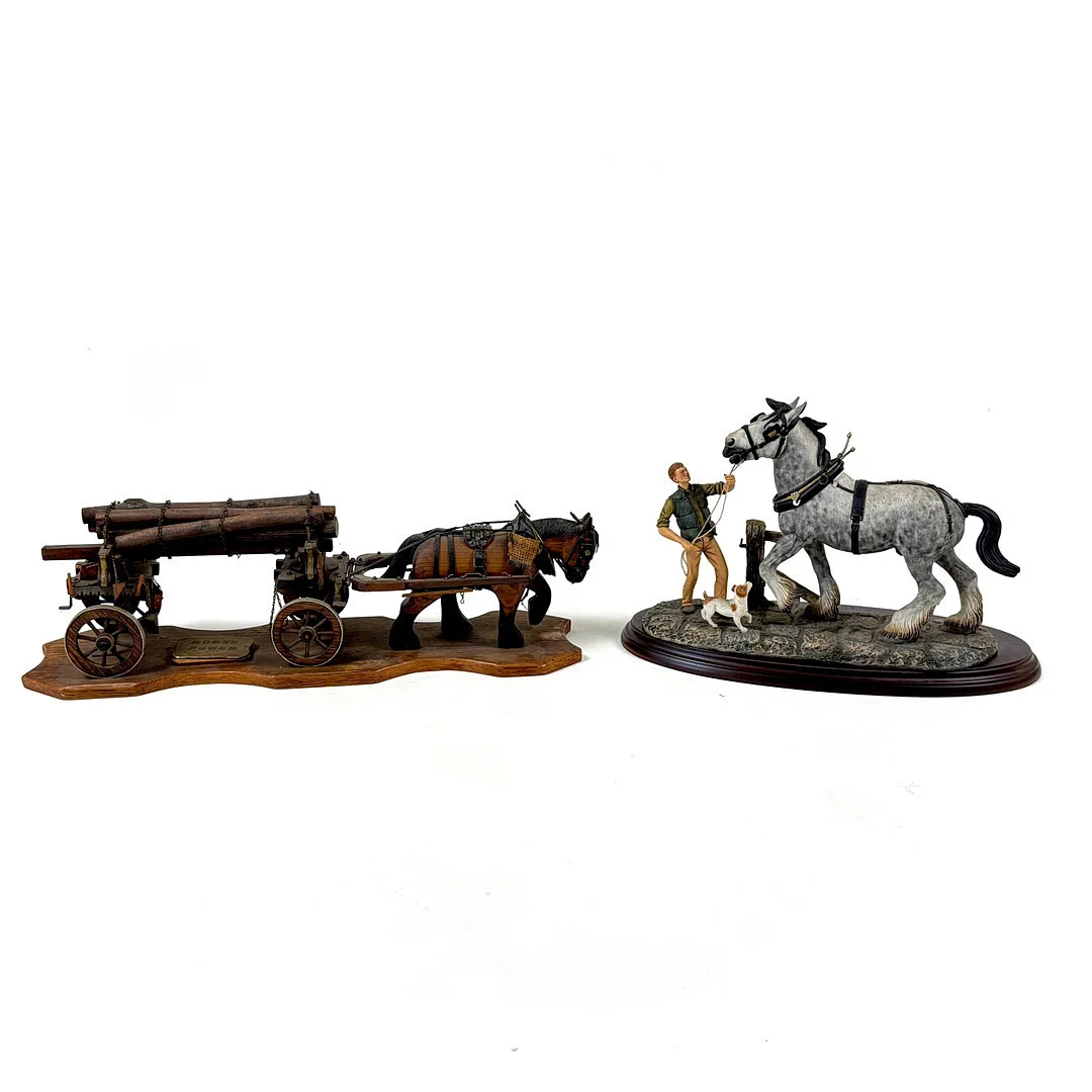 TWO FIGURES OF HORSES. — Sculptures & Bronzes — Chalkwell Auctions