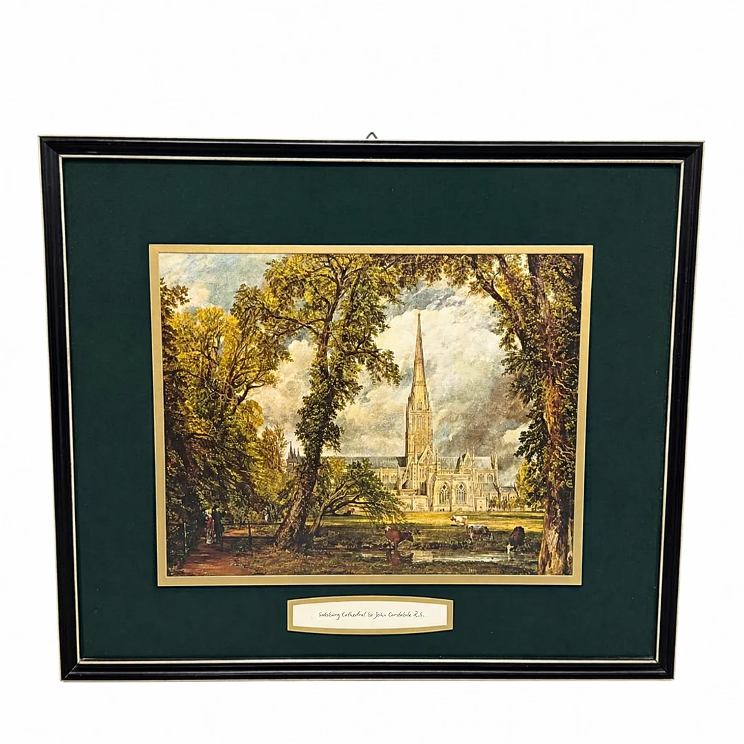 JOHN CONSTABLE. KUNSTDRUCK "SALISBURY CATHEDRAL". — Sculptures & Bronzes — Auktionshaus Stuber's Hammerschlag