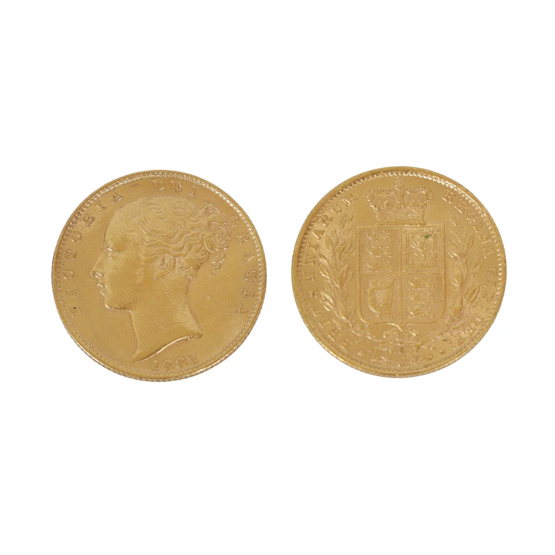 A VICTORIAN GOLD SOVEREIGN. — Coins & Banknotes — Bishop & Miller