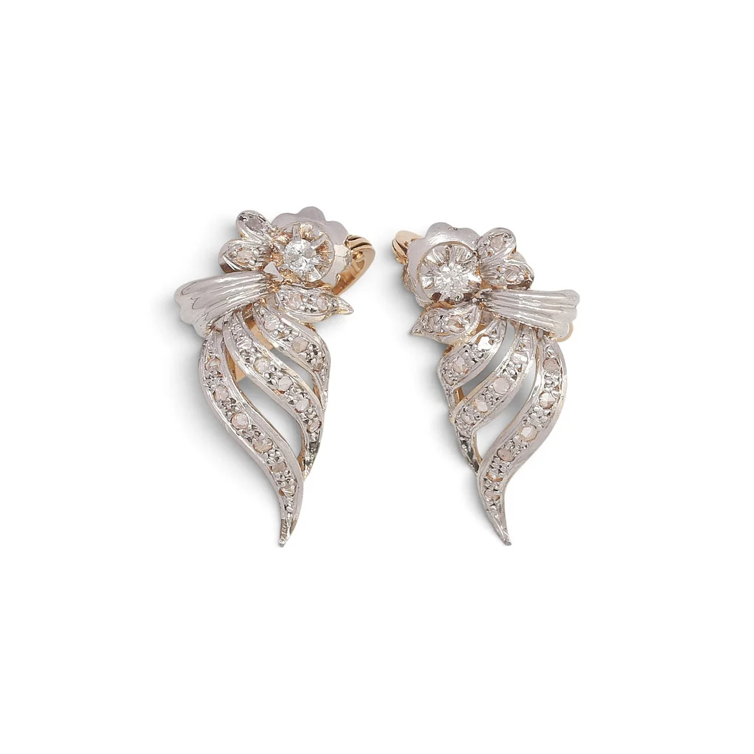 Diamonds earrings, mid 20th Century. — Earrings — Balclis