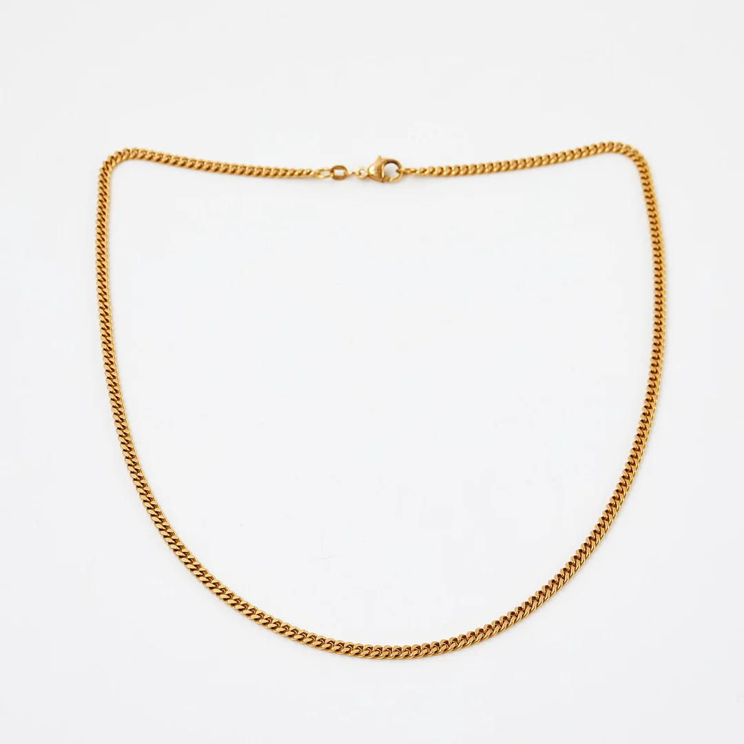 HALSKEDJA. 18 k guld, pansarlänk. — Necklace — Stockholms Auktionsverk Sickla