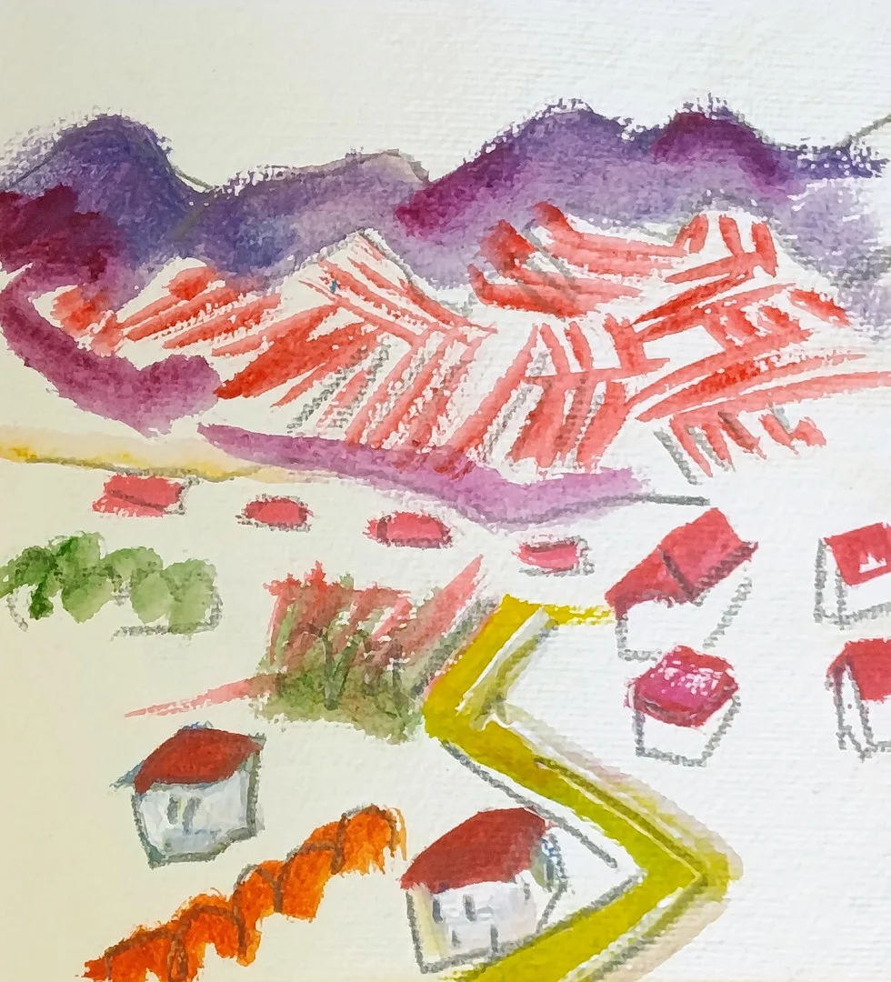 CONTEMPORARY LANDSCAPE PAINTING 'TOWARDS SIERRA NEVADA'. — Paintings — Acreman St Auctioneers & Valuers