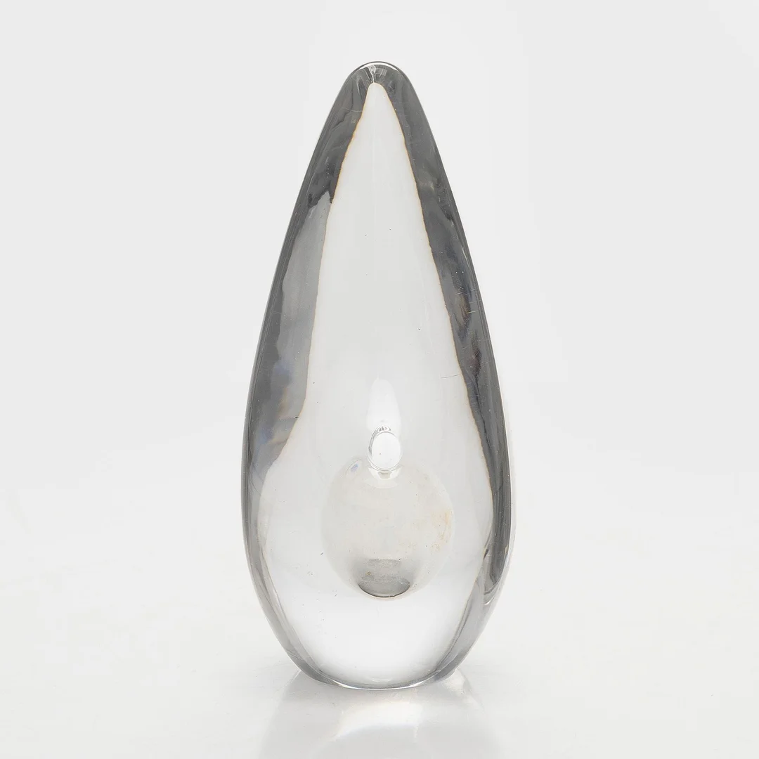 Timo Sarpaneva, glasskulptur, "Fågelhuvud", signerad Timo Sarpaneva Iittala -56. — Design/Glas — Bukowskis