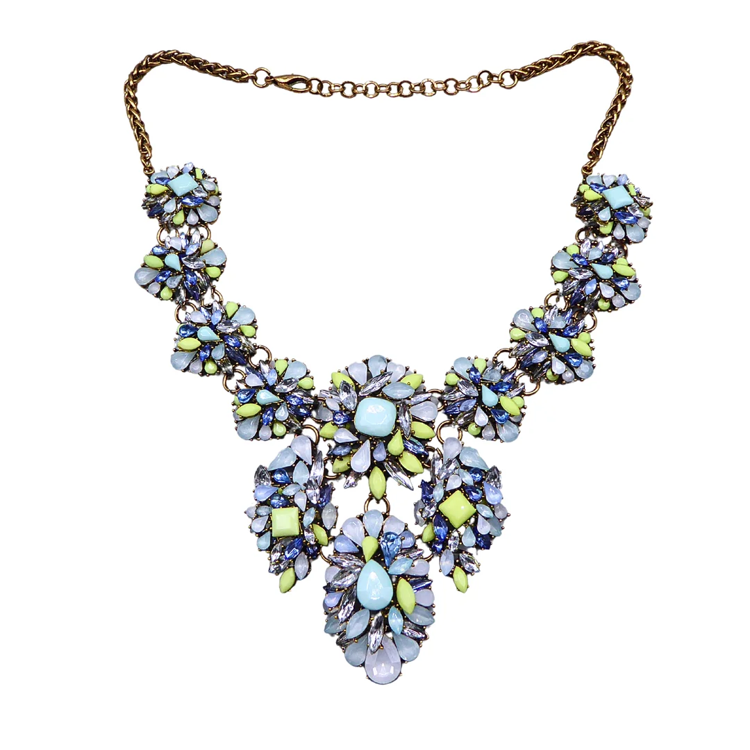 MODESCHMUCK HALSKETTE IM BLUMENDESIGN. — Necklace — Auktionshaus Stuber's Hammerschlag