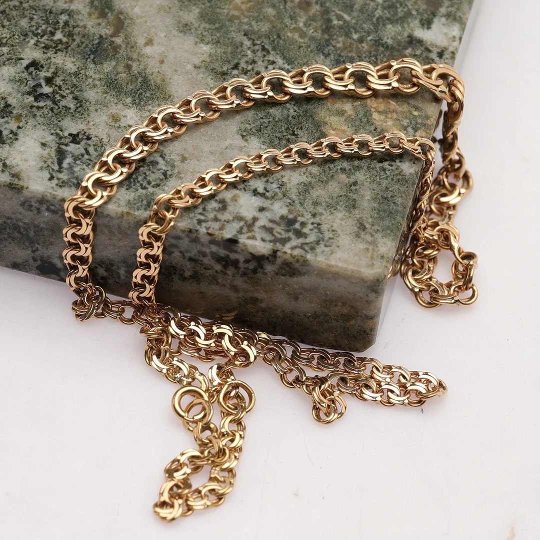 COLLIER, 18K guld, Bismarck. Totalvikt ca 14,11 g. — Necklace — Gomér & Andersson Norrköping