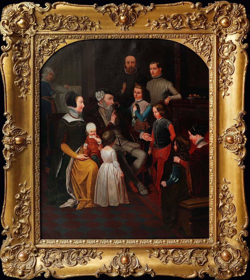 OIDENTIFIERAD KONSTNÄR. Gustav Vasa, olja på duk, otydligt signerad och daterad J. Wallberg 1847. — Paintings — Göteborgs Auktionsverk