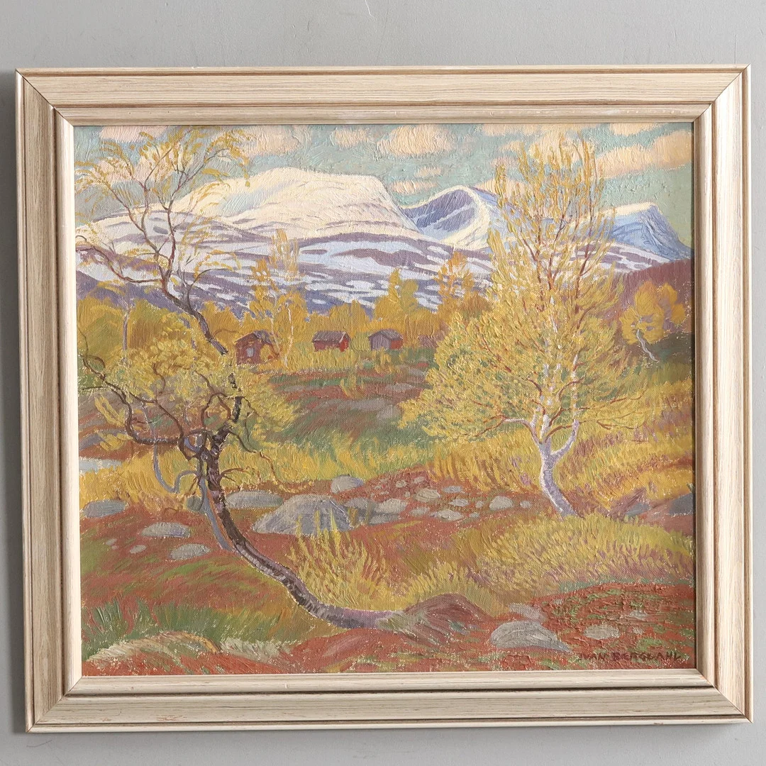 IVAN BERGDAHL, "Solig junidag", olja på duk, signerad. — Paintings — Örebro Stadsauktioner