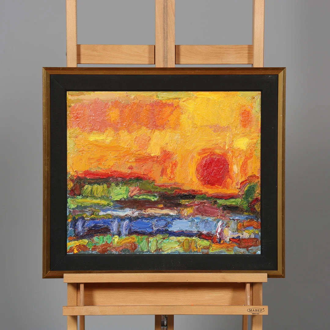 ARNOLD ERES. OLJA PÅ DUK, signerad samt daterad 1976. — Paintings — Borås Auktionshall