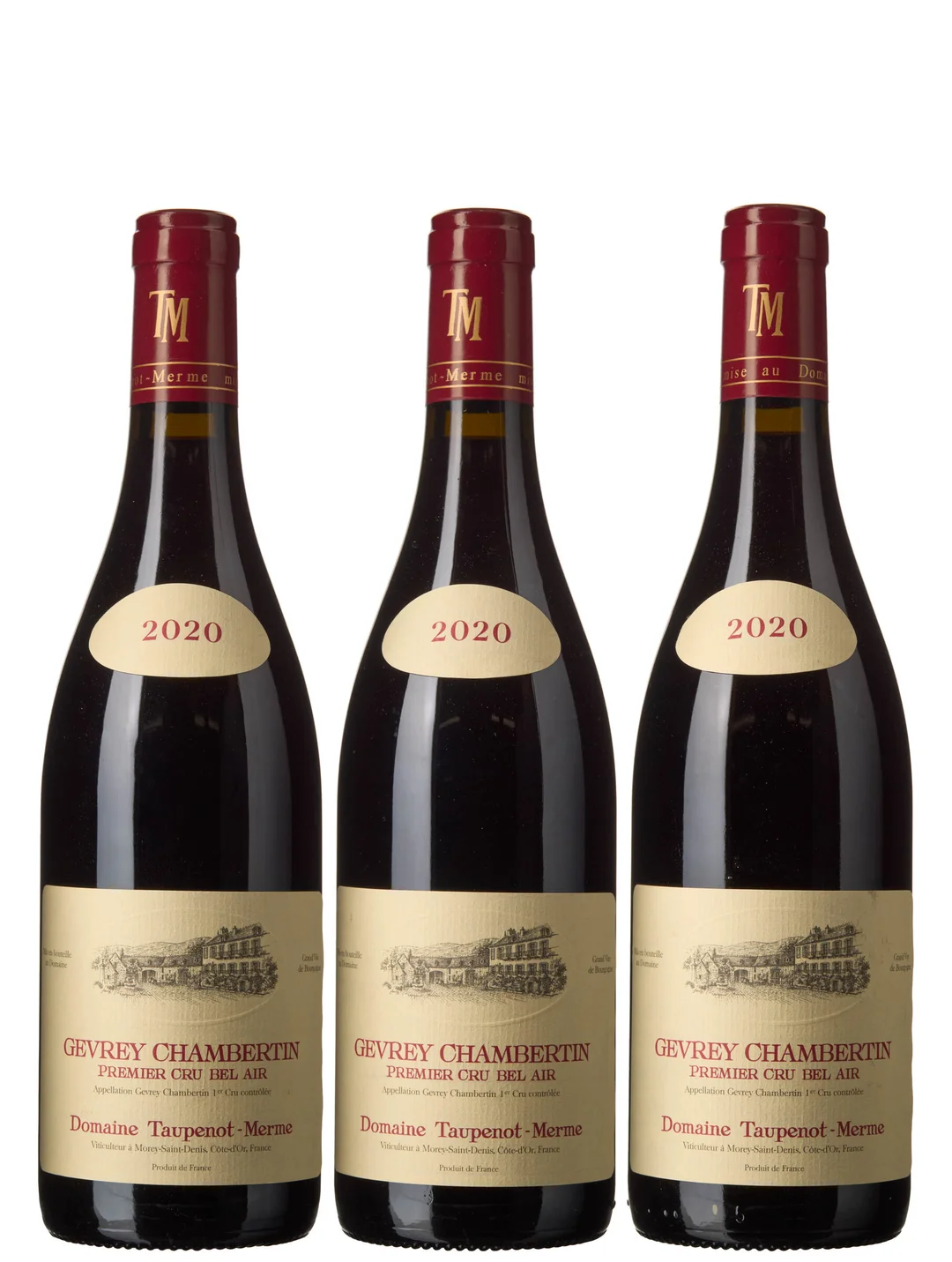 3 x Gevrey-Chambertin 1er Cru Bel Air 2020, Taupenot-Merme — 3 x Gevrey-Chambertin 1er Cru Bel Air 2020, Taupenot-Merme — Vin/Vin — Blomqvist