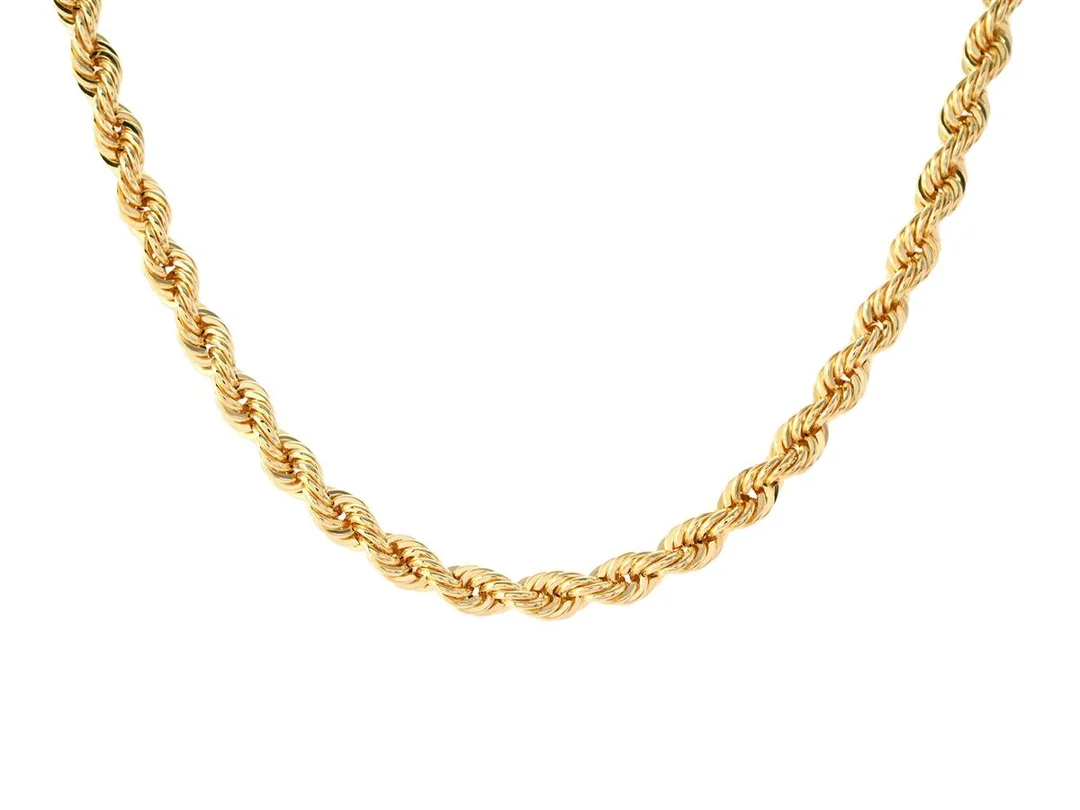 HALSKEDJA, 18K guld, cordellänk, längd 60 cm, vikt ca 14 g. — Smycken/Halskedja — Kaplans