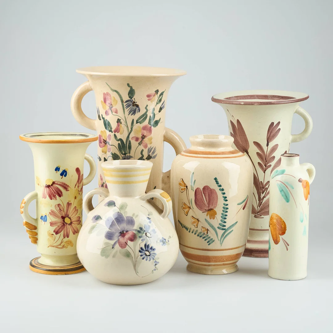 VASER, 6 st, Kupittaan Savi, Finland 1930-tal. — European — Stockholms Auktionsverk Helsinki