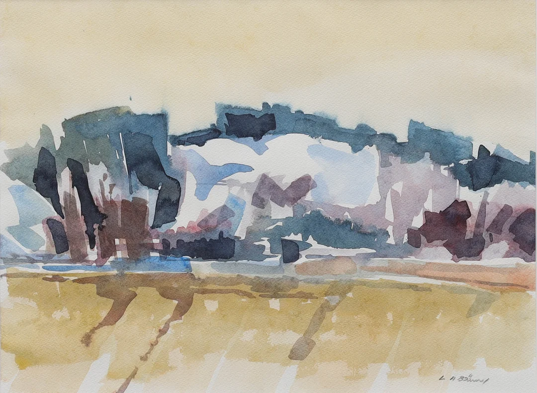 LARS ANDERSSON BJÖNNI. akvarell, landskapsmotiv, signerad L A Bjönni. — Paintings — Auktionsmagasinet Vänersborg
