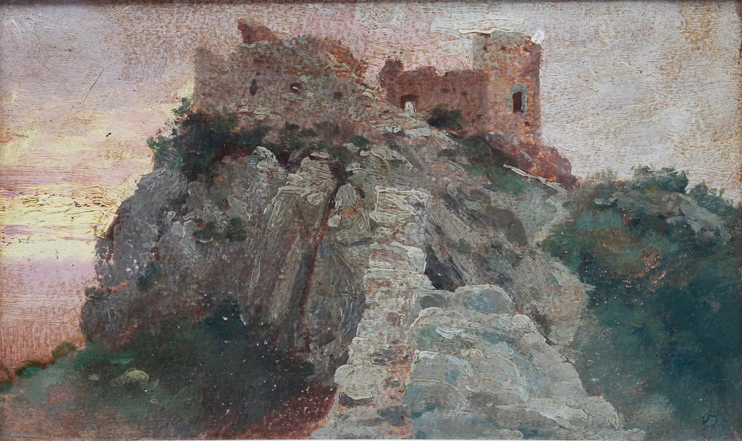 ATTRIBUTED TO FRANCESC TORRESCASSANA. Architectural view. — Paintings — Balclis