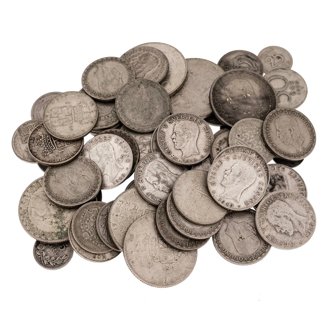 MYNT, Silver, Svenska, 1900-tal. (57 delar). — Silver — Norrlands Auktionsverk