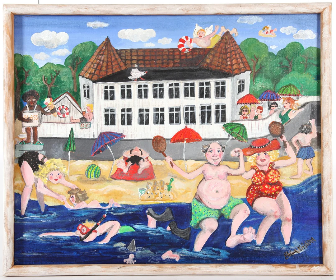 EBBA KRISTINA. Olja på duk, Klitterhus. — Paintings — Auktionsverket Engelholm
