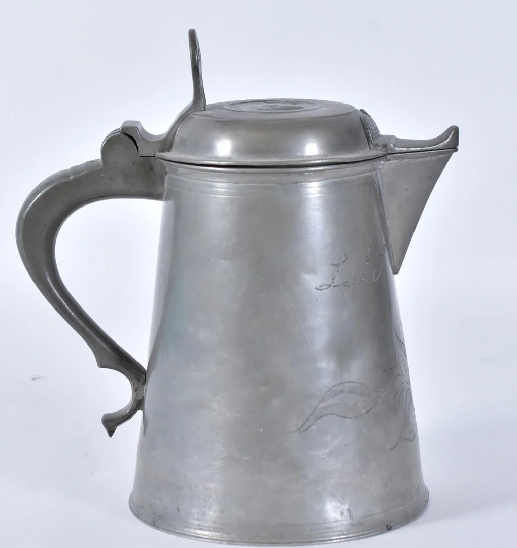 TENNSTOP, 1800-tal. — Pewter, Brass & Copper — Halmstads Auktionskammare