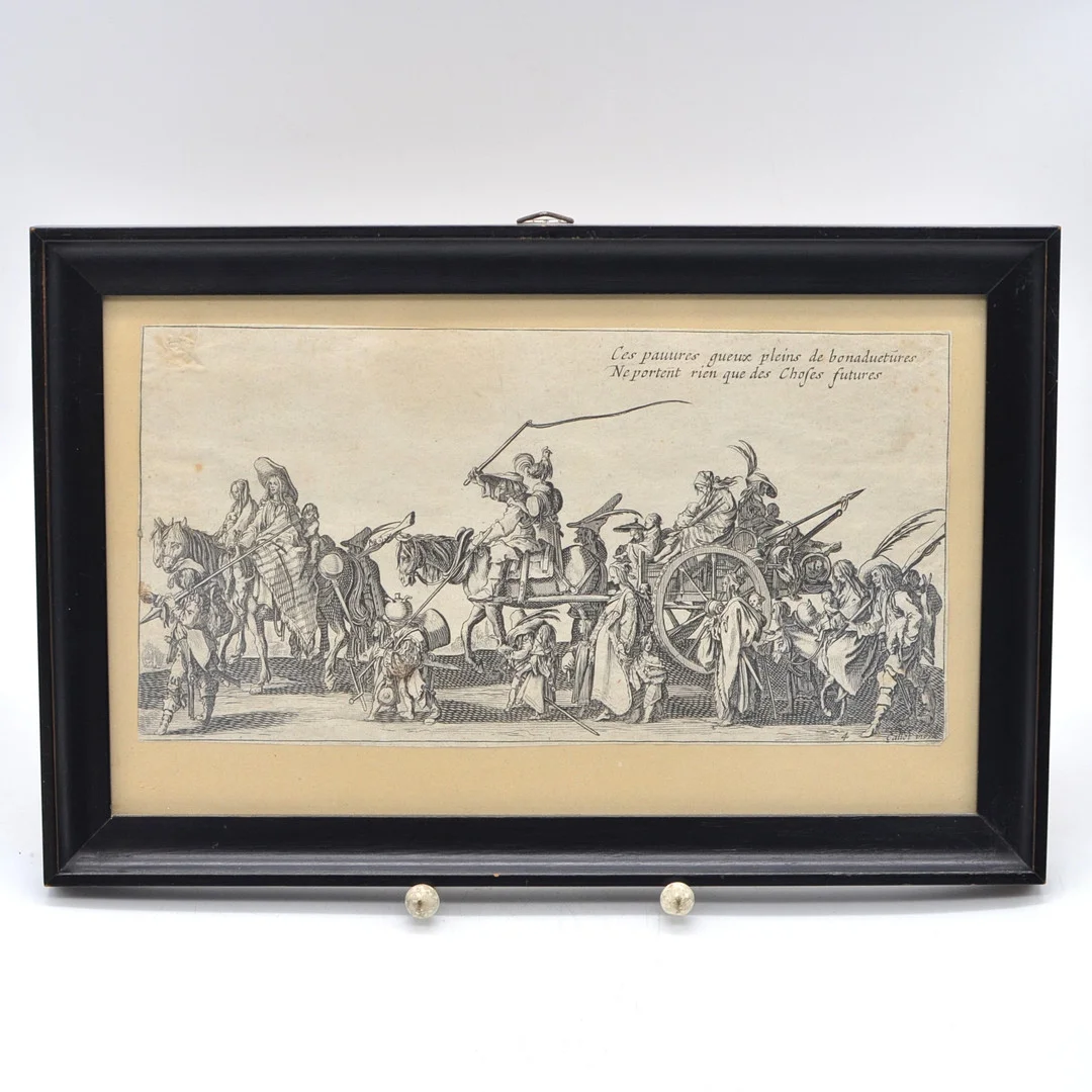 JACQUES CALLOT (1592–1635). ANTIKE RADIERUNG AUS DER SERIE "DIE BOHEMIENS", FRANKREICH, FRÜHES 17. JAHRHUNDERT. — Engravings & Prints — Kunst- und Auktionshaus Kleinhenz