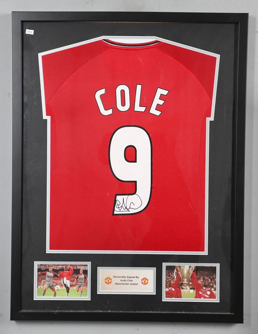 MANCHESTER UTD FOOTBALL CLUB - SIGNED ANDY COLE SHIRT. — Miscellaneous — Lawrences Auctioneers