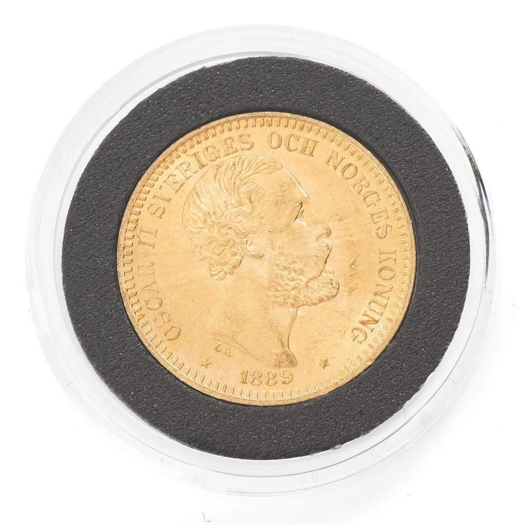 Guldmynt, Sverige, Oscar II 20 kronor, 1889. — Militaria/Mynt — Bukowskis