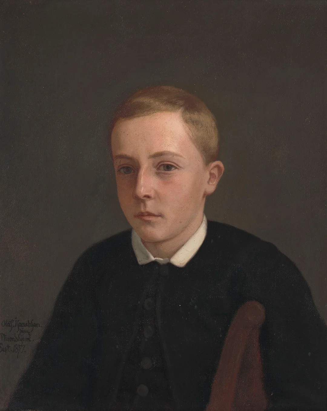 Isaachsen, Olaf — Gutteportrett, 1871 — Kunst/Maleri — Blomqvist