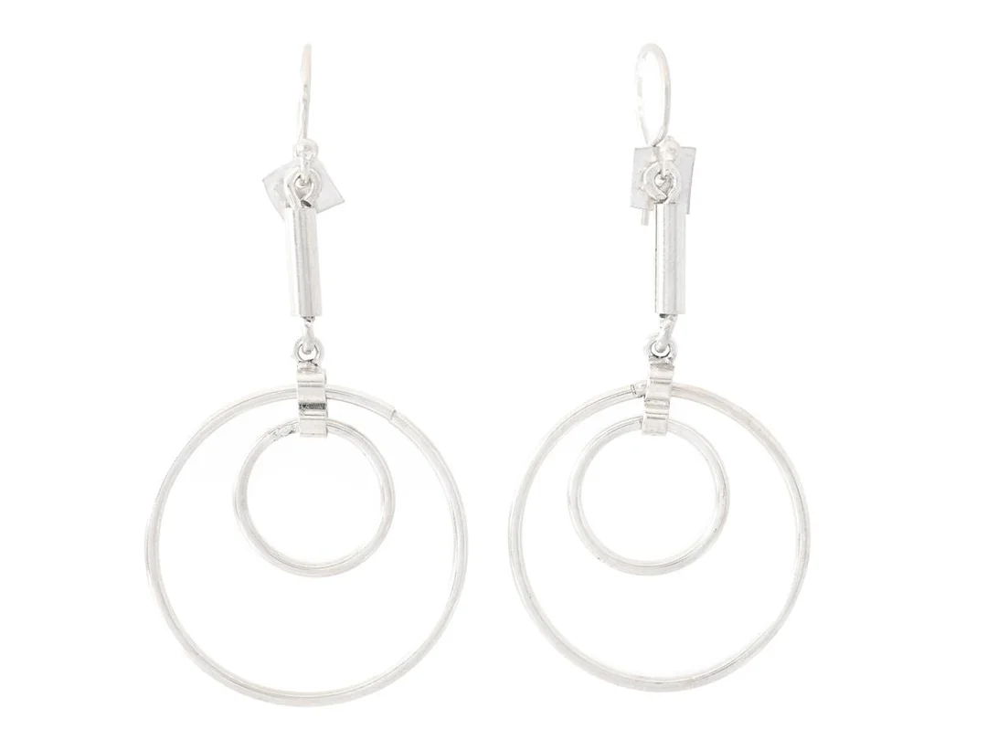 ÖRHÄNGEN, sterlingsilver, längd 6,5 cm, krokar, vikt ca 9,3 g. — Smycken/Örhängen — Kaplans
