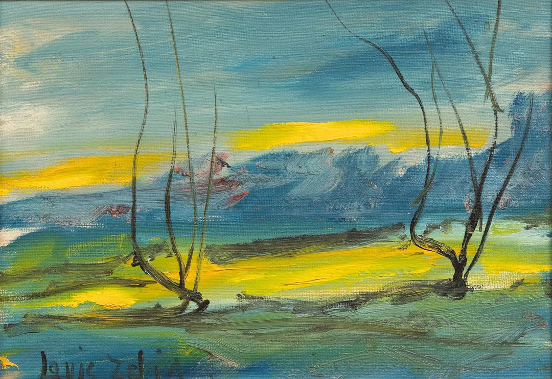 LOUIS ZELIG. Landskap med träd, olja på duk, signerad. — Paintings — Garpenhus Auktioner