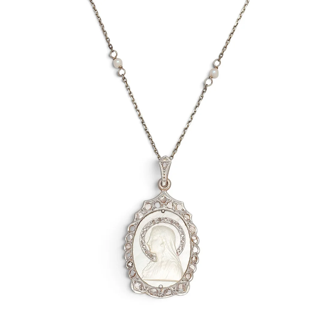 Art Deco devotional medal, circa 1943. — Brooches & Pendants — Balclis
