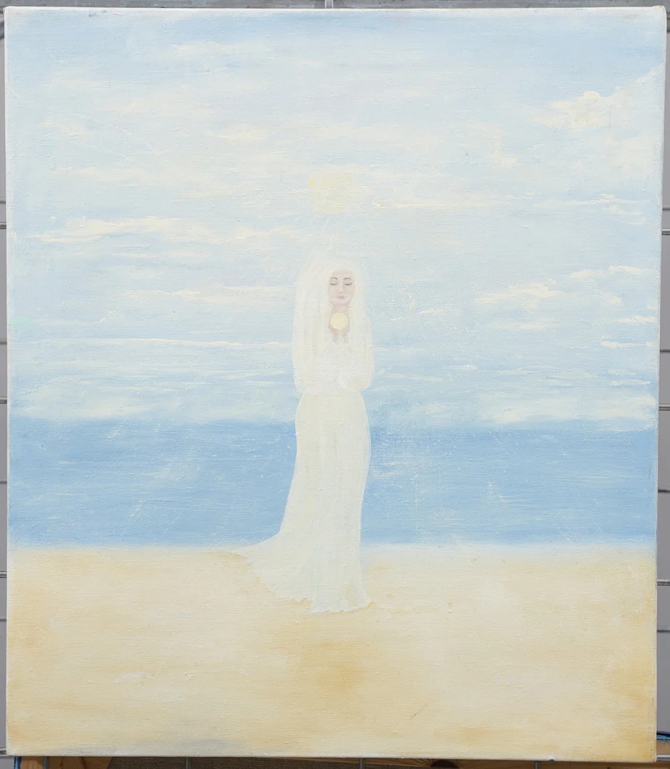 CHRISTIN OHLIN (1946-2025). "Sandpärlan", olja på duk, signerad och daterad - 91. — Paintings — Växjö Auktionskammare