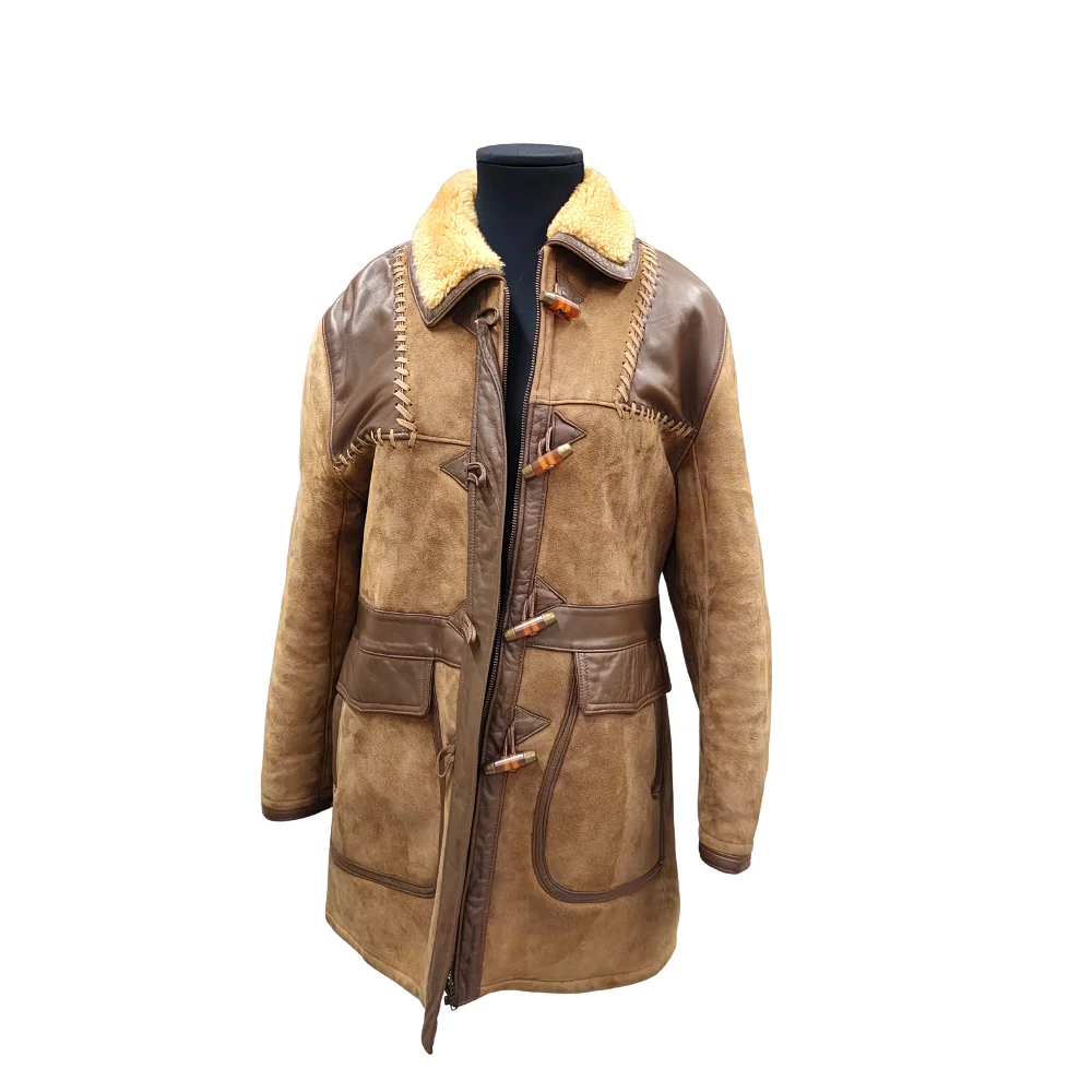 CHAQUETÓN DE CORDERO COMBINADO CON NAPA. — Vintage & Designer Fashion — Barcelona Auctions