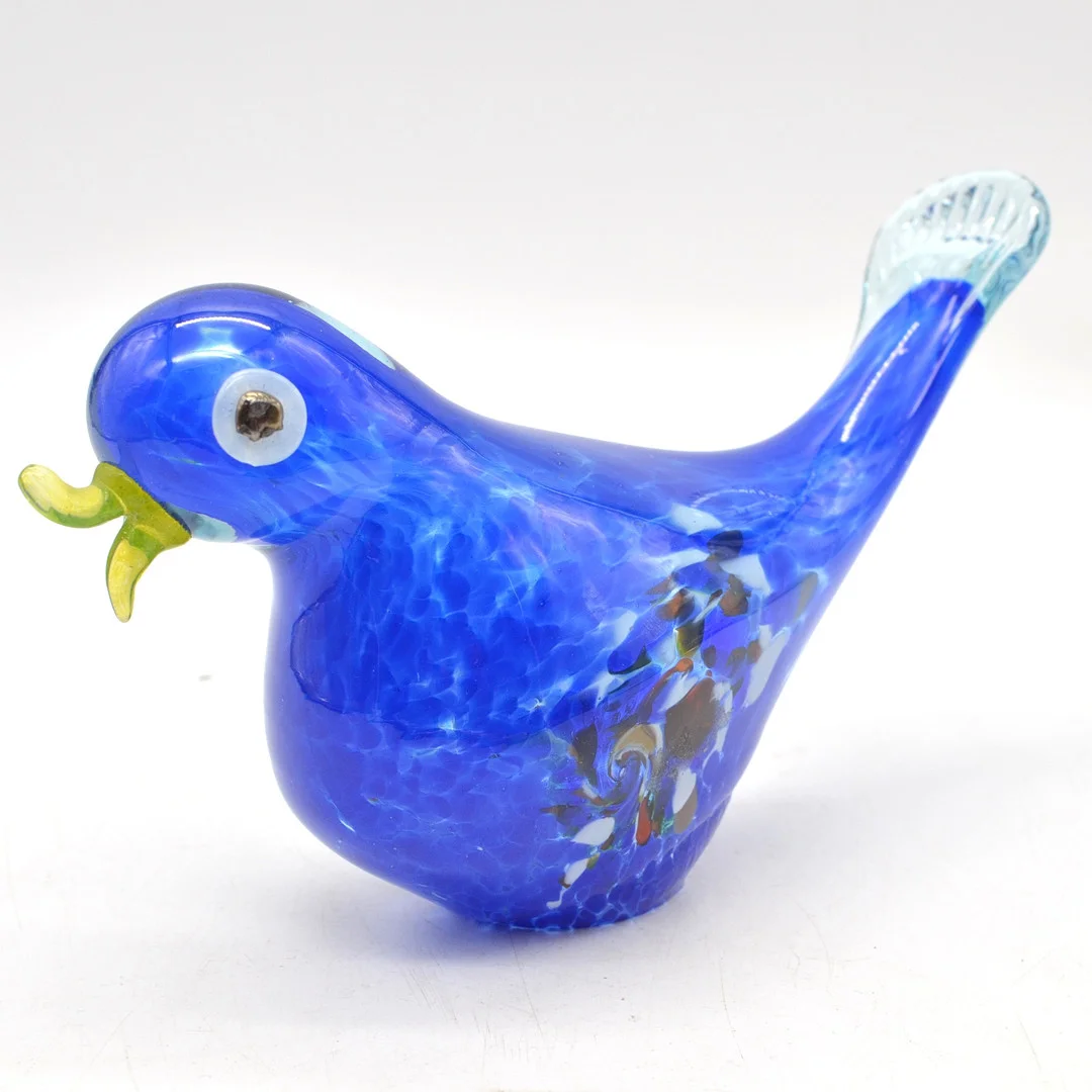 MURANO GLASVOGEL, MEHRFACHES STUDIOGLAS, MISCHTECHNIK, ITALIEN, UM 1950. — Art glass — Kunst- und Auktionshaus Kleinhenz