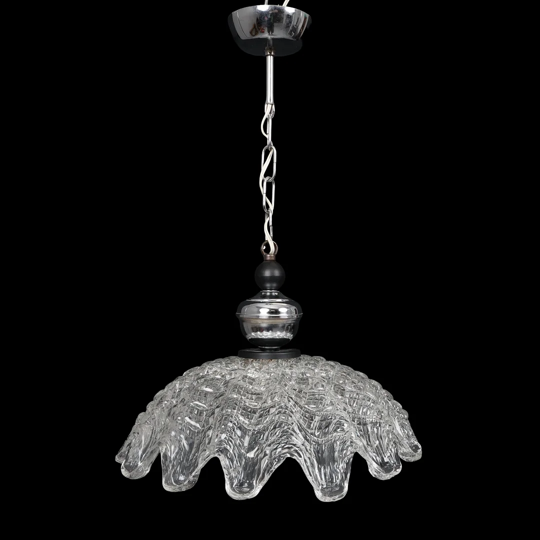 ITALIAN 1970s MURANO TEXTURED GLASS CEILING LIGHT. — Ceiling lights — Young's Auctions