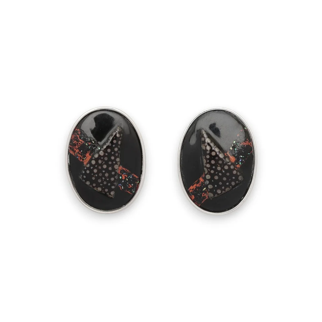 LUISA LARENA. "Urushi" lacquer earrings, circa 1985-1995. — Earrings — Balclis