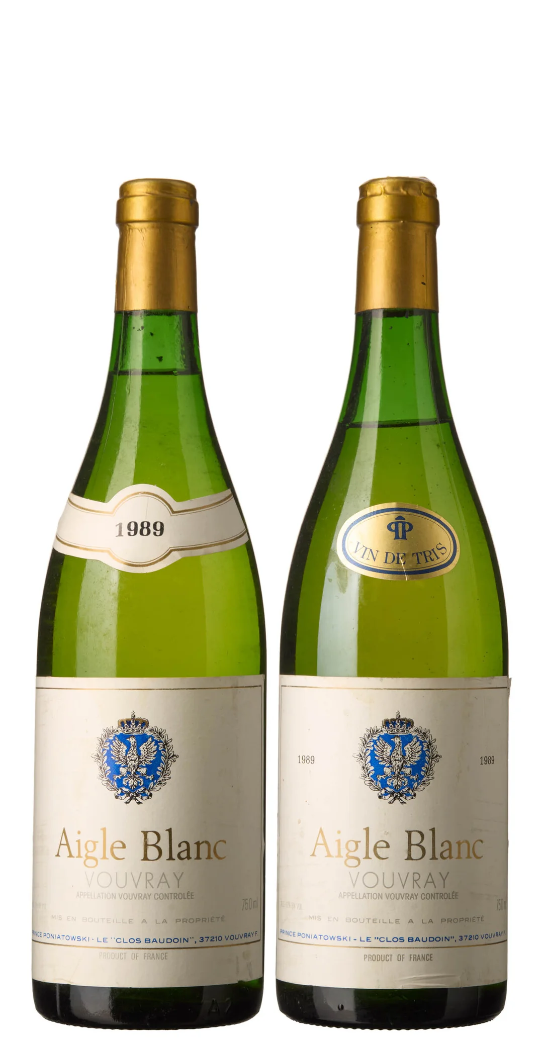 2 x Miks Prince Poniatowski Vouvray 1989 (1 x Aigle Blanc, 1 x Aigle Blanc Vin de Tris) — 2 x Miks Prince Poniatowski Vouvray 1989 (1 x Aigle Blanc, 1 x Aigle Blanc Vin de Tris) — Vin/Vin — Blomqvist