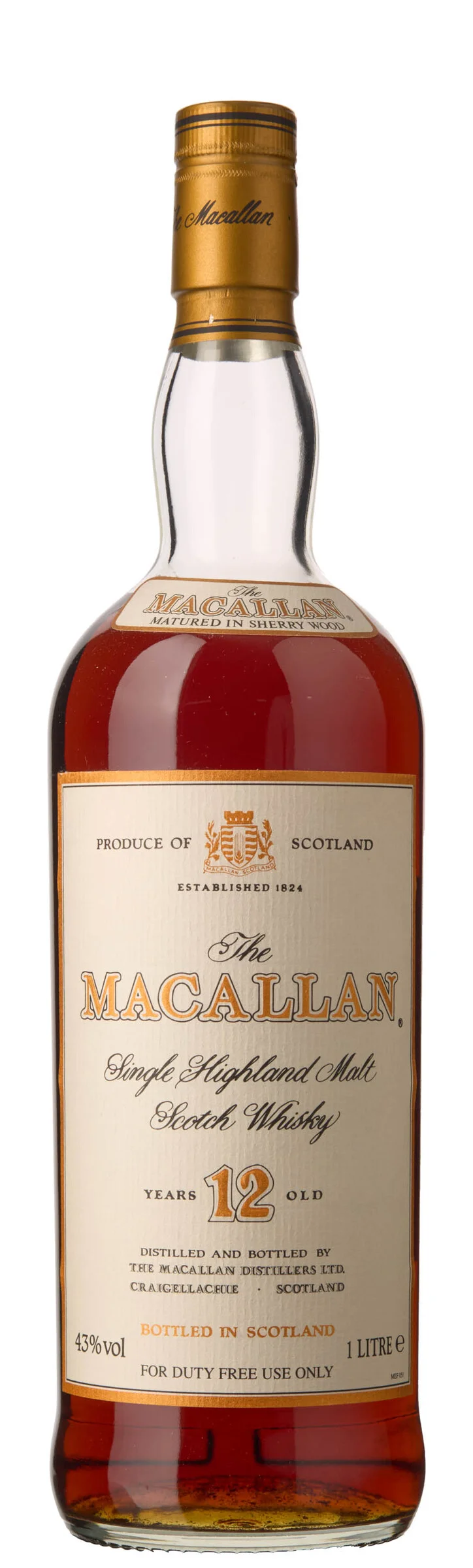 1 x 1 l The Macallan Single Highland Malt Scotch Whisky Sherry Wood 12 Years Old — 1 x 1 l The Macallan Single Highland Malt Scotch Whisky Sherry Wood 12 Years Old — Vin/Brennevin — Blomqvist