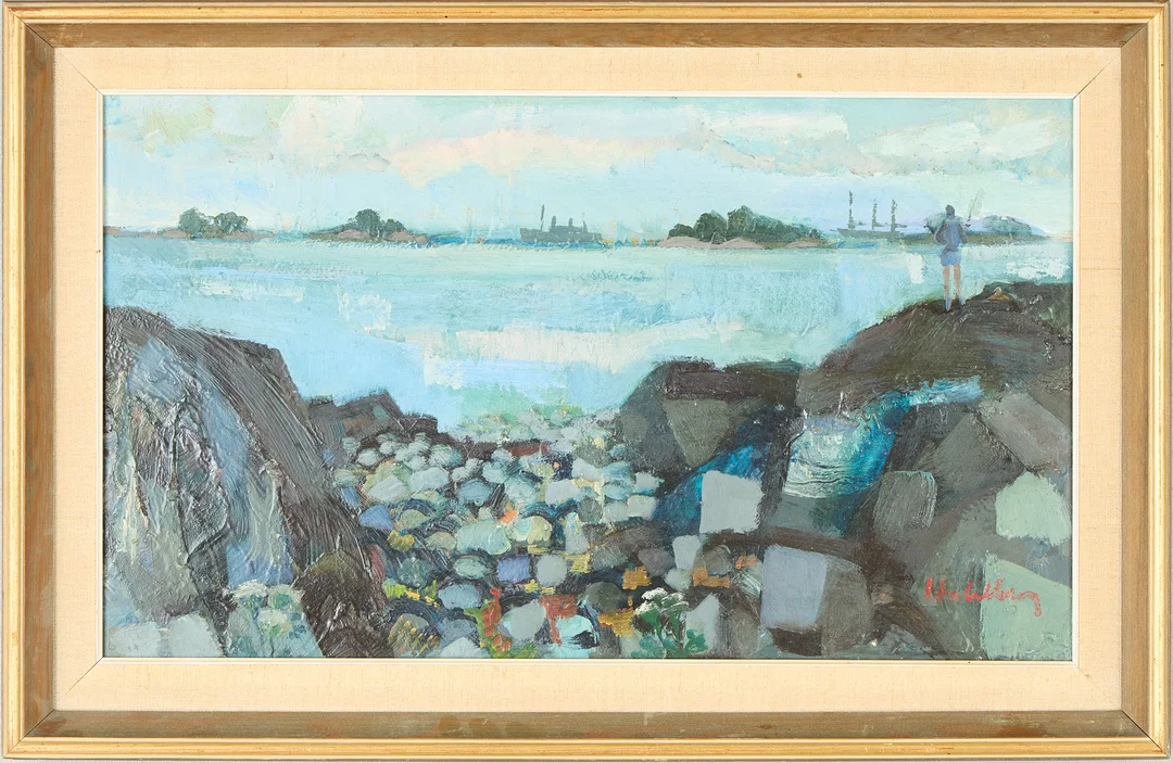 BERTIL WAHLBERG. Kustvy. — Paintings — Uppsala Auktionskammare