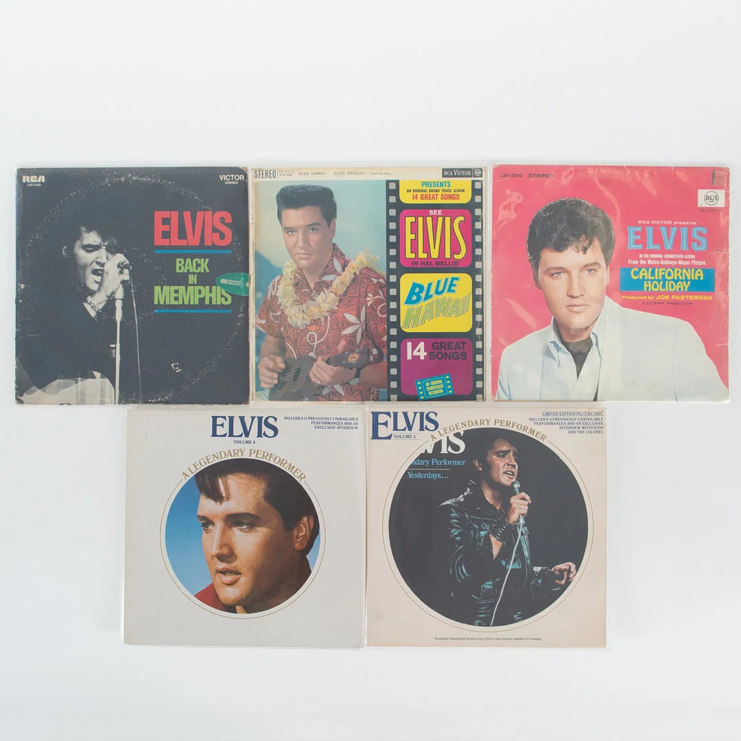 ELVIS PRESLEY. Vinylskivor, 5 stycken. — Audio, Vinyl & Hi-Fi — Laholms Auktionskammare