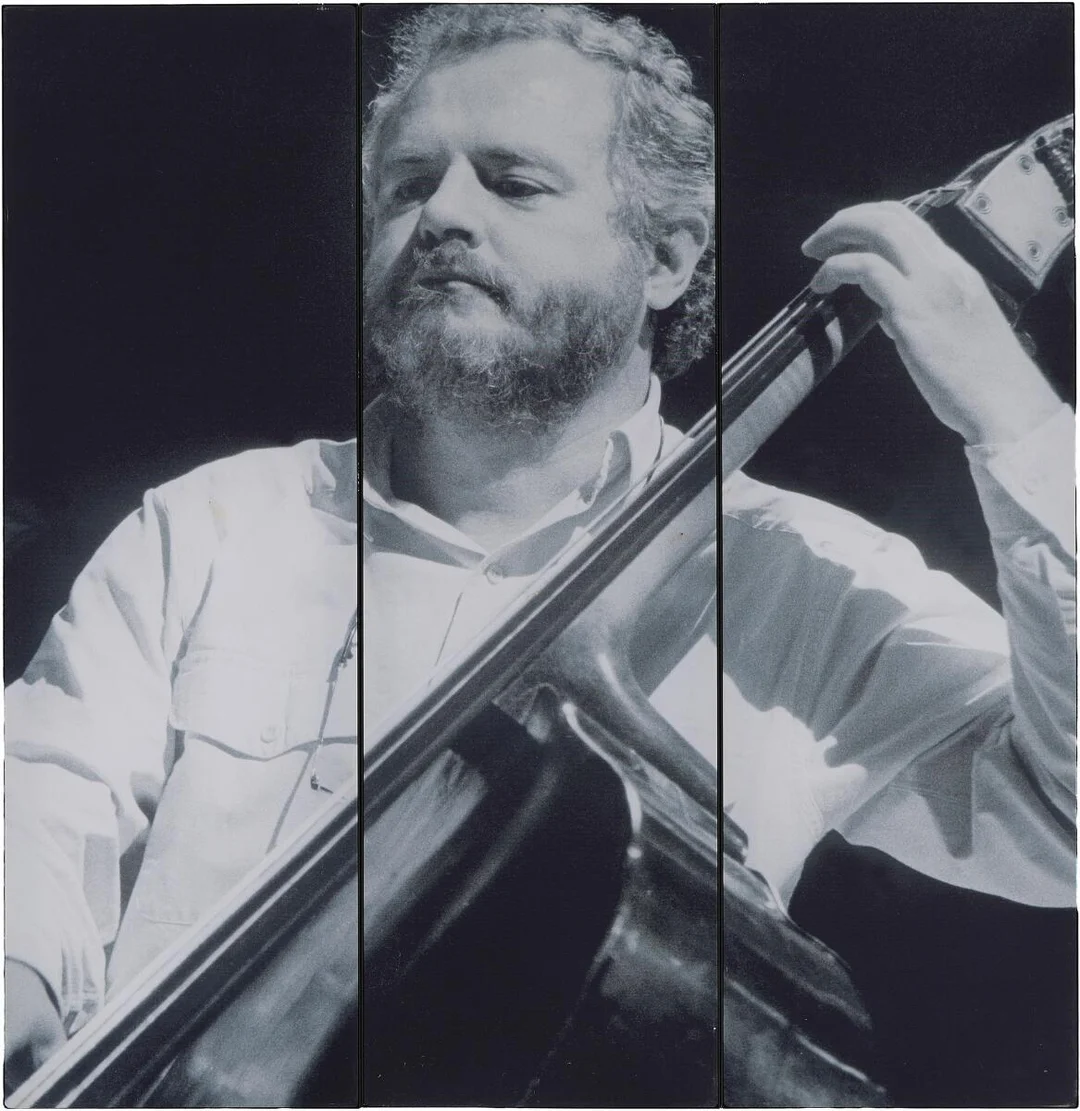 Jan Persson: “Niels-Henning Ørsted Pedersen”. Triptych. Unsigned. Photostat. Each 140×50 cm. (140×150 cm. in total) (3) — Collector's items/Memorabilia — Bruun Rasmussen