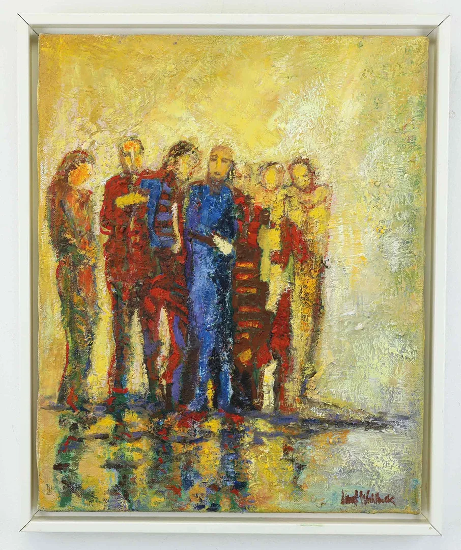 KENT WAHLBECK. Olja på duk, "Mellan dröm och verklighet", signerad, daterad a tergo 1998. — Paintings — Hälsinglands Auktionsverk