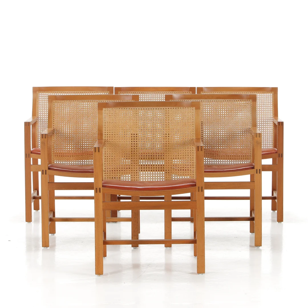 Rud Thygesen & Johnny Sørensen. 'King's Series'. Six mahogany armchairs (6) — Furniture/Chairs — Lauritz