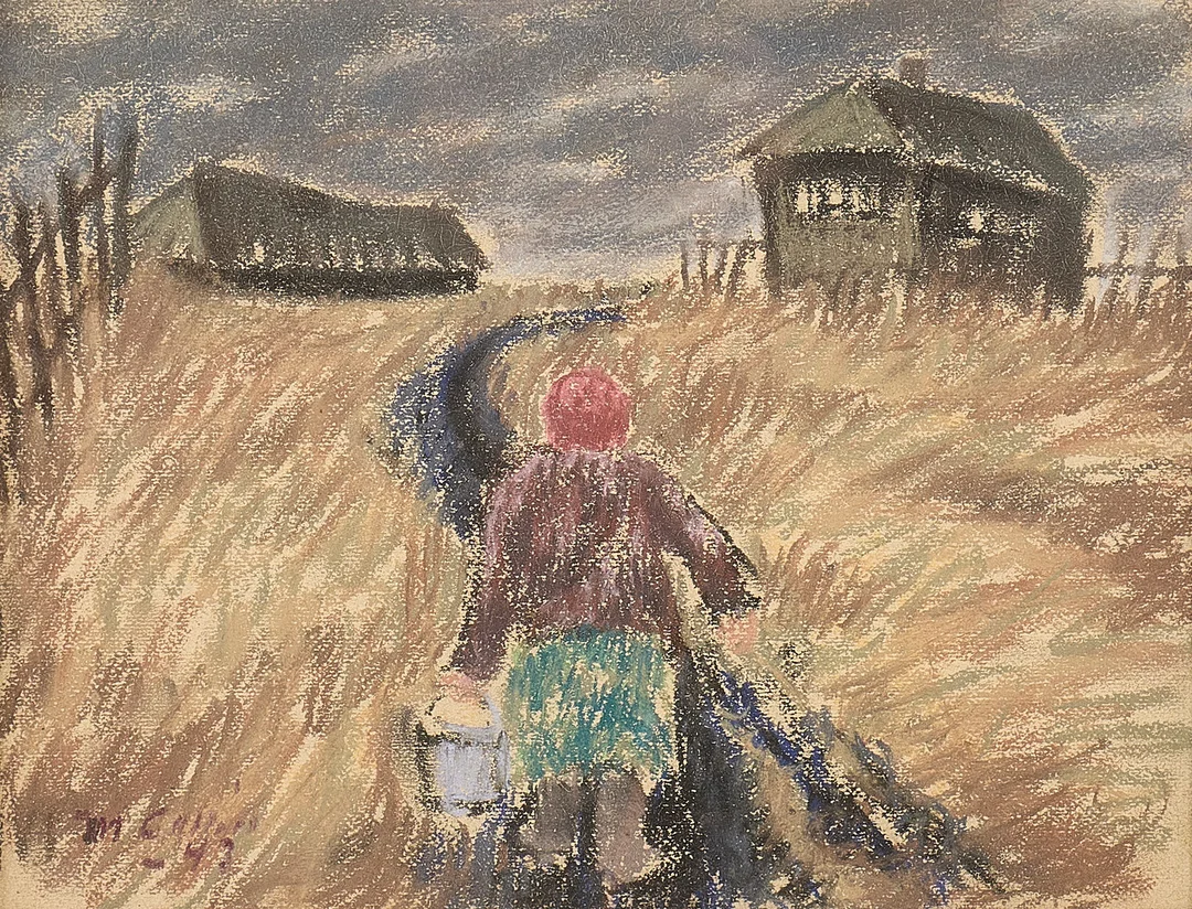 MACUS COLLIN (1882-1966). Pastell. — Paintings — Metropol Auktioner