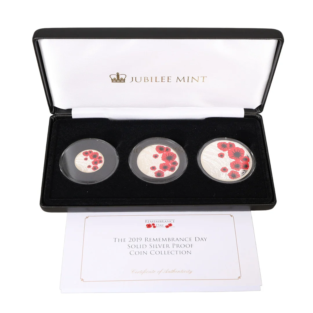 THE 2019 REMEMBRANCE DAY SOLID SILVER PROOF COIN COLLECTION. — Coins & Banknotes — Bishop & Miller