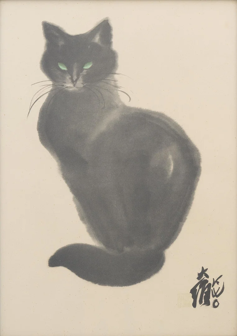 DAVID KWO DA-WEI (KINA (1919-2003). "Tess", offsettryck, signerad i trycket. — Engravings & Prints — Garpenhus Auktioner
