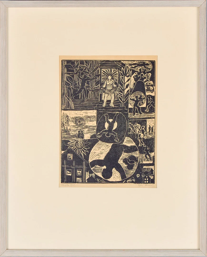 BJÖRN FORSMAN (1917-1990). "Våroffer". — Engravings & Prints — Uppsala Auktionskammare