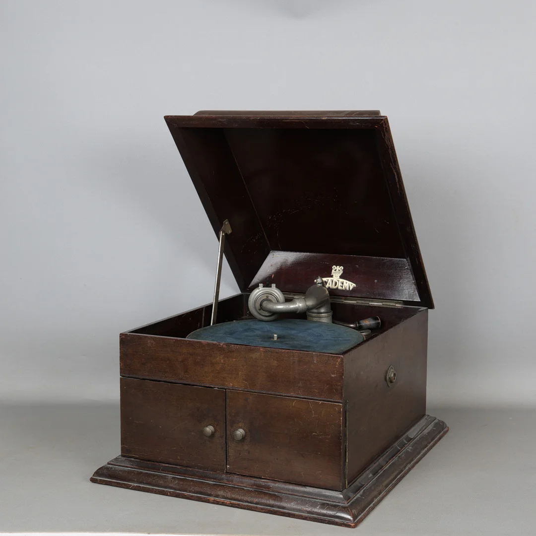 AN 'ACADEMY' GRAMOPHONE. — Audio, Vinyl & Hi-Fi — Bishop & Miller