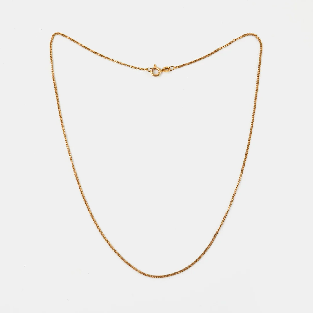 HALSKEDJA, 18 k guld, pansarlänk, Italien. — Necklace — Stockholms Auktionsverk Sickla